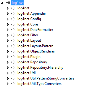 log4net 네임스페이스