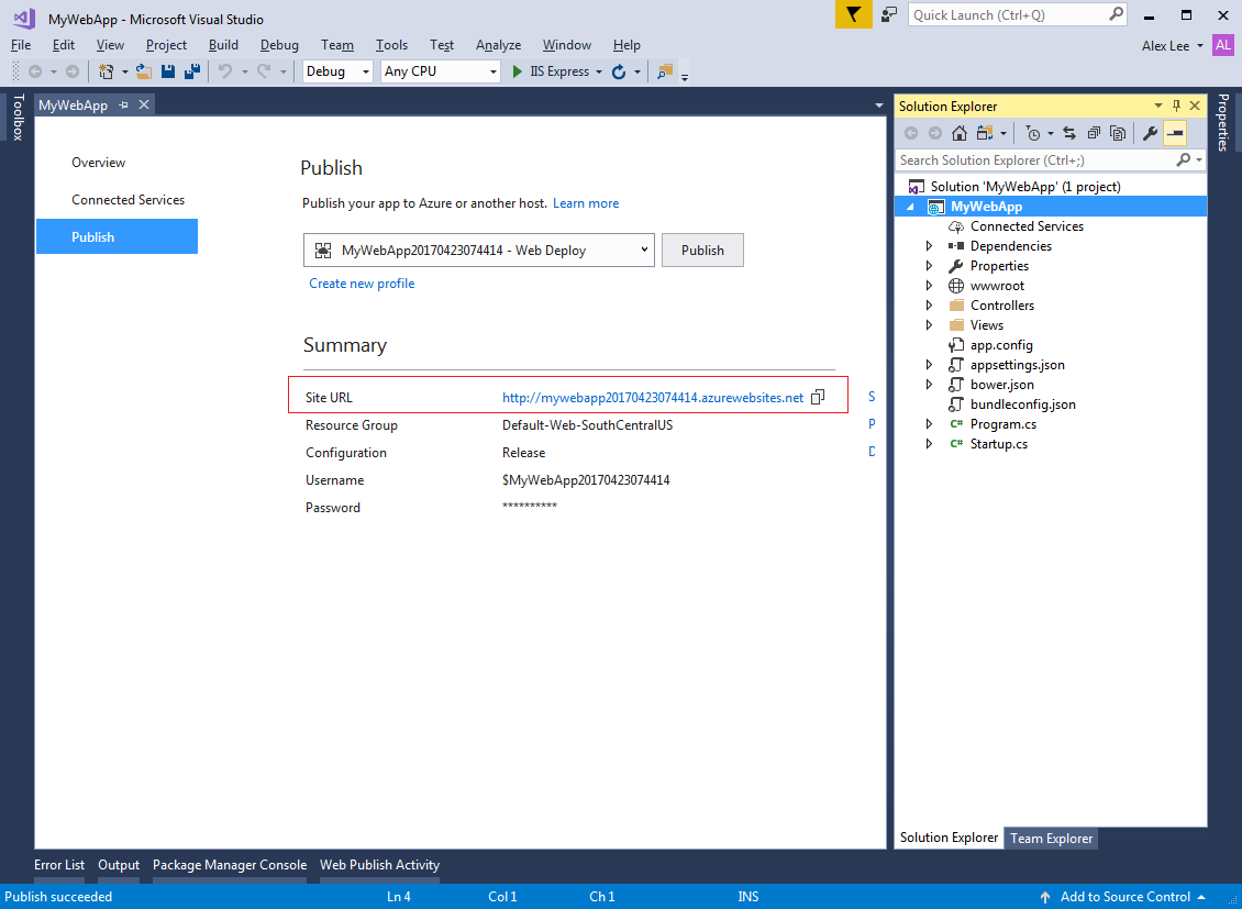 Azure Create App Service